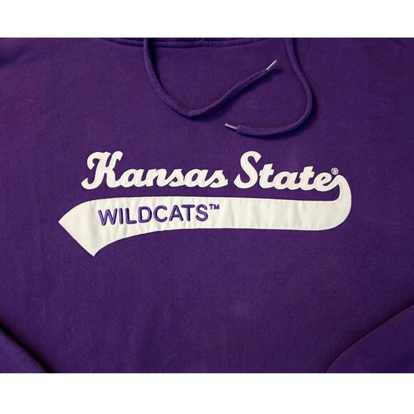 Vintage Victory Sports Purple Kansas State Wildcats Hoodie Mens Size 2XL - Picture 2 of 6